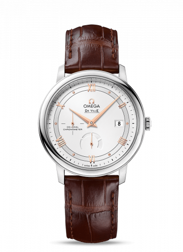 De Ville Prestige Co-Axial 39.5 Power Reserve Stainless Steel / Vintage Silver