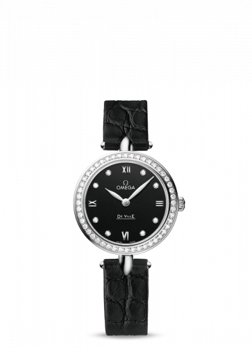 De Ville Prestige Dewdrop Quartz 27.4 Stainless Steel / Black / Diamond