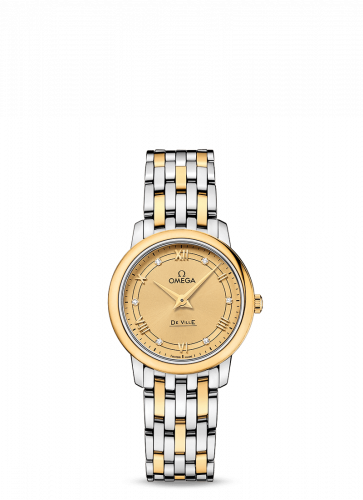 De Ville Prestige Quartz  27.4 Stainless Steel / Yellow Gold / Vintage Champagne / Bracelet
