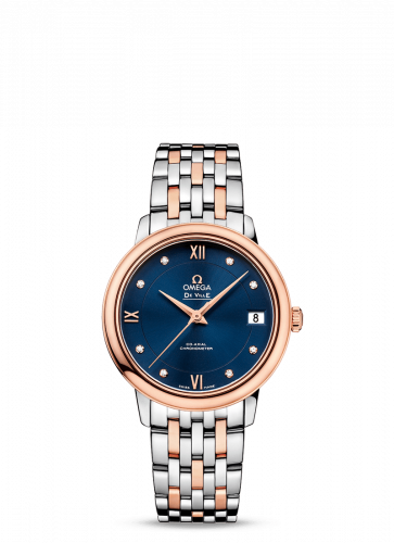 De Ville Prestige Co-Axial 32.7 Stainless Steel / Red Gold / Blue / Bracelet