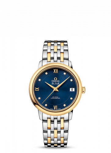 De Ville Prestige Co-Axial 32.7 Stainless Steel / Yellow Gold / Blue / Bracelet