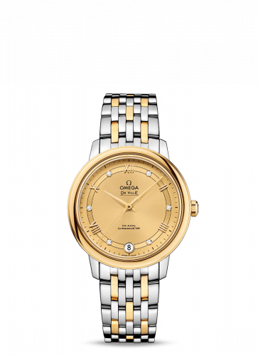 De Ville Prestige Co-Axial 32.7 Stainless Steel / Yellow Gold / Vintage Champagne / Bracelet