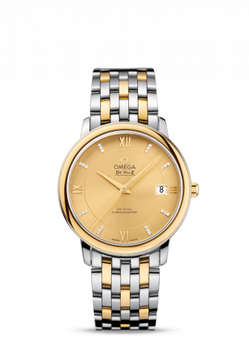 De Ville Prestige Co-Axial 36.8 Stainless Steel / Yellow Gold / Champagne / Bracelet