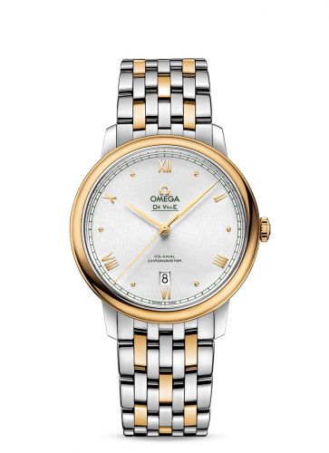 De Ville Prestige Co-Axial 39.5 Stainless Steel / Yellow Gold / Silver Sunburst / Bracelet