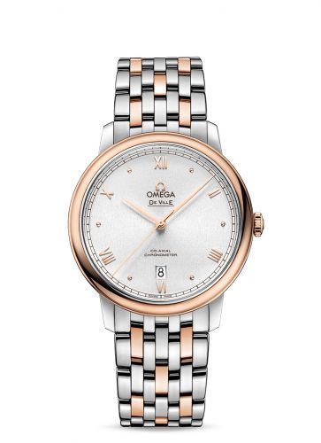 De Ville Prestige Co-Axial 39.5 Stainless Steel / Red Gold / Silver Sunburst / Bracelet