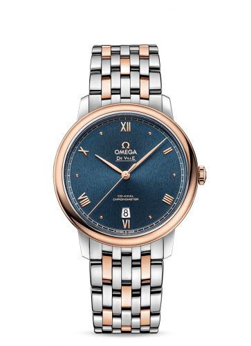 De Ville Prestige Co-Axial 39.5 Stainless Steel / Red Gold / Blue Sunburst / Bracelet