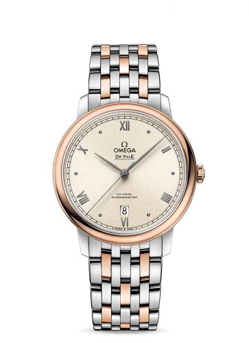De Ville Prestige Co-Axial 39.5 Stainless Steel / Red Gold / Pink Linen / Bracelet