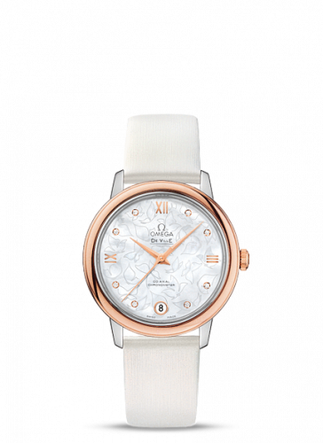 De Ville Prestige Co-Axial 32.7 Stainless Steel / Red Gold / MOP Butterfly