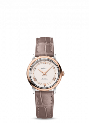 De Ville Prestige Quartz 27.4 Stainless Steel / Red Gold / Vintage White