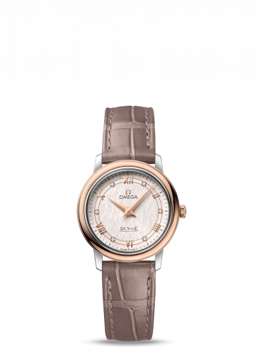 De Ville Prestige Quartz 27.4 Stainless Steel / Red Gold / Vintage Silver Silk