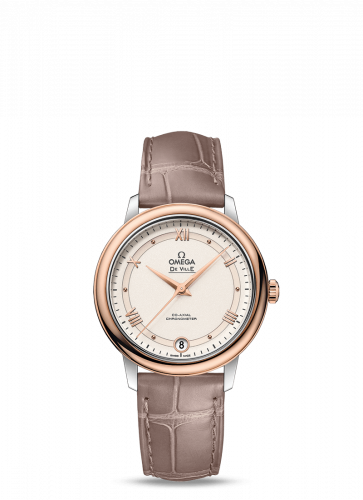 De Ville Prestige Co-Axial 32.7 Stainless Steel / Red Gold / White