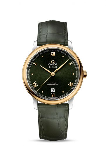 De Ville Prestige Co-Axial 39.5 Stainless Steel / Yellow Gold / Green Sunburst