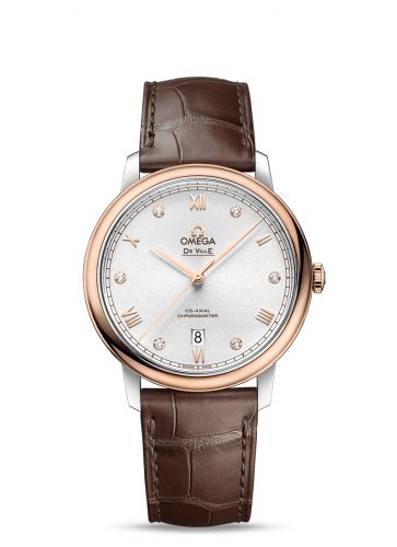 De Ville Prestige Co-Axial 39.5 Stainless Steel / Red Gold / Silver Sunburst