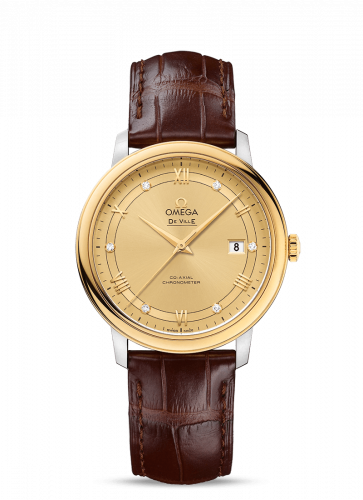 De Ville Prestige Co-Axial 39.5 Stainless Steel / Yellow Gold / Vintage Champagne