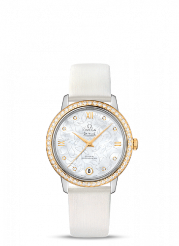 De Ville Prestige Co-Axial 32.7 Stainless Steel / Yellow Gold / MOP Butterfly / Diamond