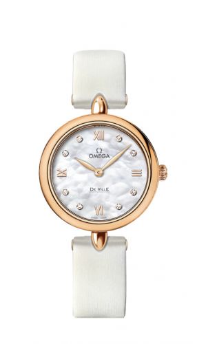 De Ville Prestige Dewdrop Quartz 27.4 Red Gold / White MOP