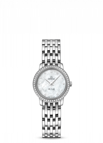 De Ville  Prestige Quartz Ladies 24.5 White Gold Diamond / MOP / Bracelet