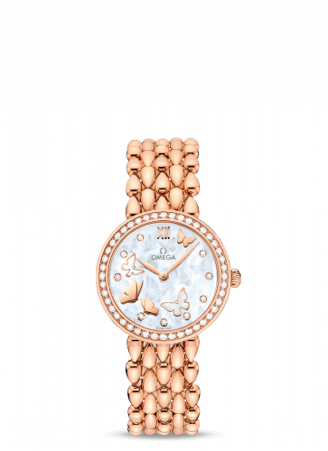 De Ville Prestige Dewdrop Quartz 27.4 Red Gold / Diamond / Butterfly / Bracelet