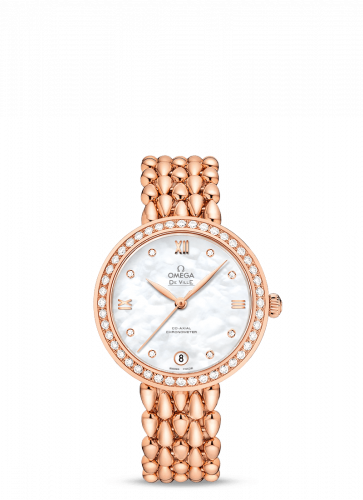 De Ville Prestige Dewdrop Co-Axial 32.7 Red Gold / MOP / Diamond / Bracelet