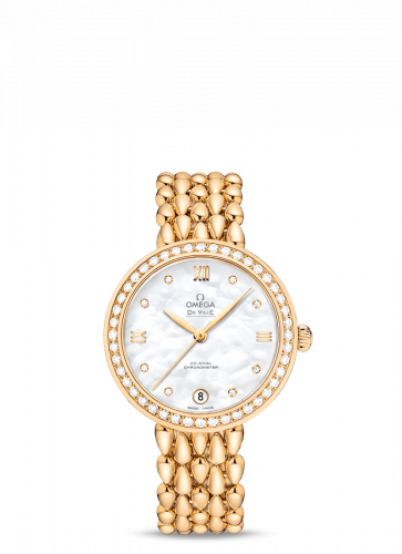 De Ville Prestige Dewdrop Co-Axial 32.7 Yellow Gold / Diamond / MOP / Diamond / Bracelet