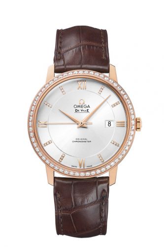 De Ville Prestige Co-Axial 39.5 Red Gold / Diamond / Silver Diamond
