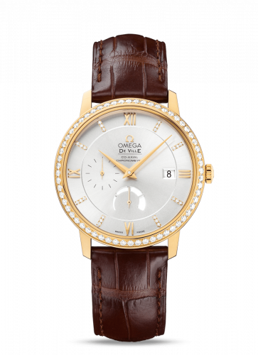 De Ville Prestige Co-Axial 39.5 Power Reserve Yellow Gold / Diamond / Silver