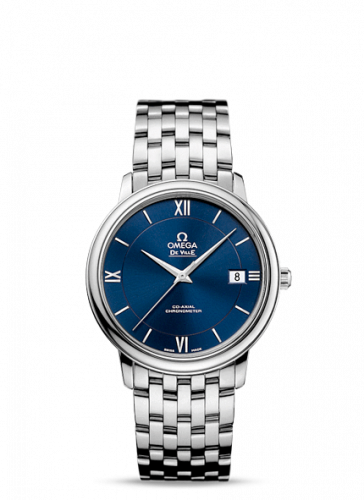 De Ville Prestige Co-Axial 36.8 Stainless Steel / Blue / Bracelet