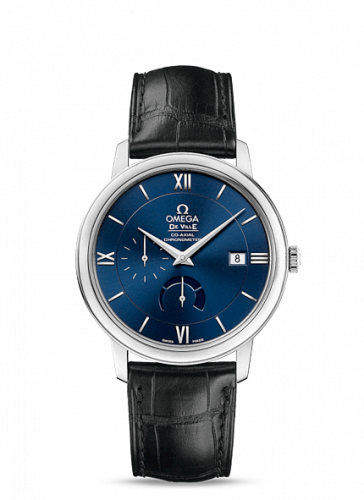De Ville Prestige Co-Axial 39.5 Power Reserve Stainless Steel / Blue