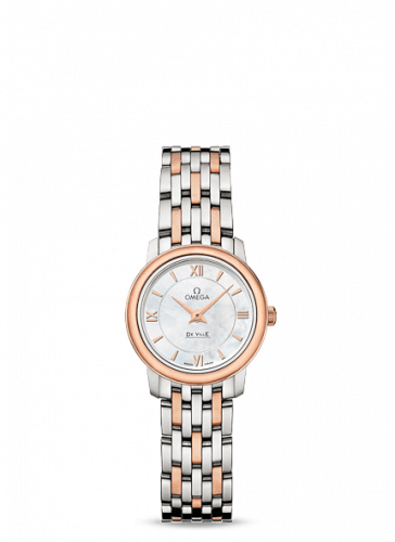 De Ville Prestige Quartz 24.4 Stainless Steel / Red Gold / MOP / Bracelet