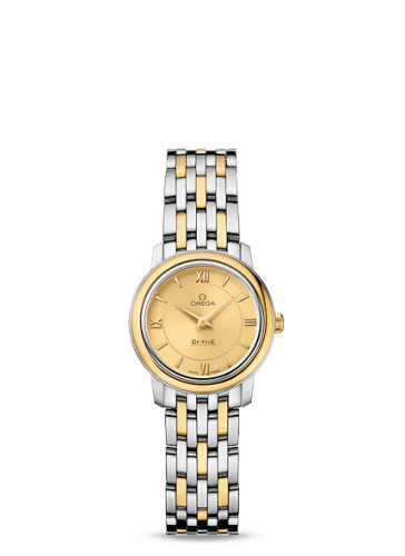 De Ville Prestige Quartz 24.4 Stainless Steel / Yellow Gold / Champagne / Bracelet
