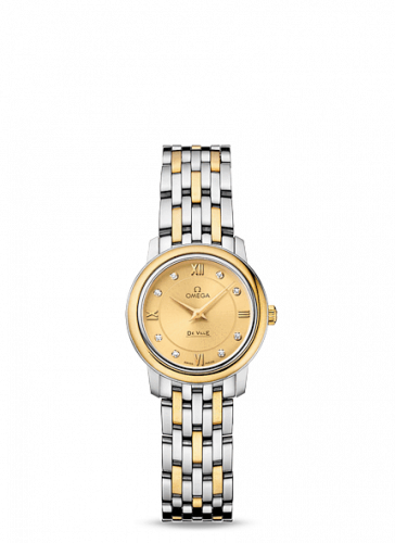 De Ville  Prestige Quartz Ladies 24.5 Stainless Steel / Yellow Gold / Champagne  / Bracelet