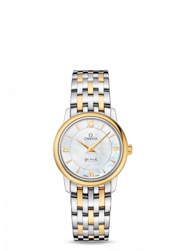 De Ville Prestige Quartz 27.4 Stainless Stainless Steel / Yellow Gold / MOP / Bracelet