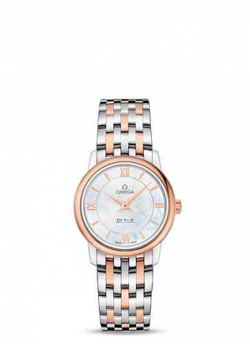 De Ville Prestige Quartz 27.4 Stainless Steel / Red Gold / MOP / Bracelet