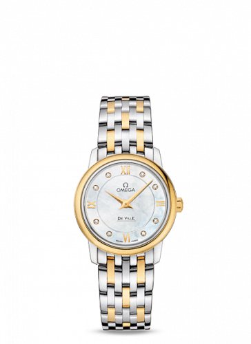 De Ville Prestige Quartz 27.4 Stainless Steel / Yellow Gold / MOP / Bracelet