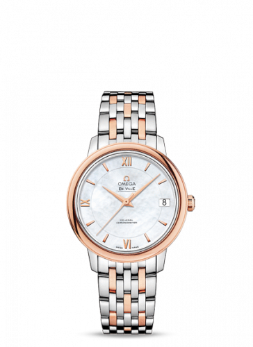 De Ville Prestige Co-Axial 32.7 Stainless Steel / Red Gold / MOP / Bracelet