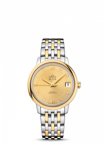 De Ville Prestige Co-Axial 32.7 Stainless Steel / Yellow Gold / Champagne / Bracelet
