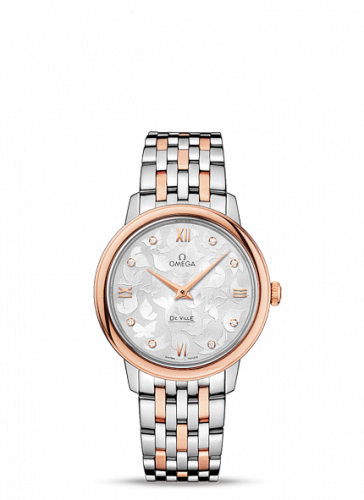 De Ville Prestige Quartz 32.7 Butterfly Red Gold / Stainless Steel / Bracelet