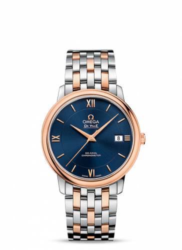 De Ville Prestige Co-Axial 36.8 Stainless Steel / Red Gold / Blue / Bracelet