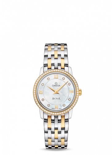 De Ville Prestige Quartz 27.4 Stainless Steel / Yellow Gold / Diamond / Diamond MOP