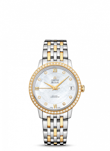 De Ville Prestige Co-Axial 32.7 Stainless Steel / Yellow Gold / Diamond / MOP / Bracelet