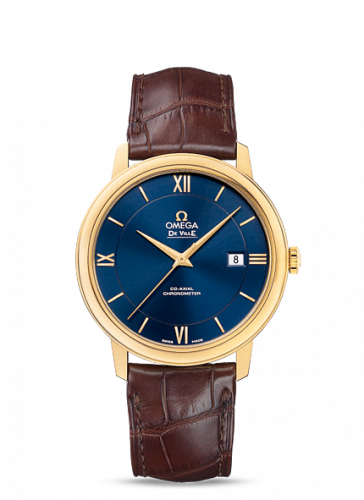 De Ville Prestige Co-Axial 39.5 Yellow Gold / Blue