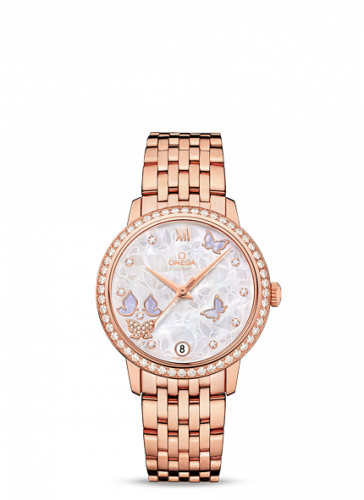 De Ville Prestige Co-Axial 32.7 Red Gold / MOP Butterfly / Diamond / Bracelet