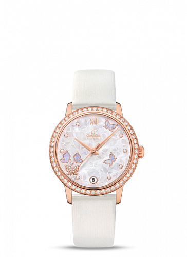 De Ville Prestige Co-Axial 32.7 Red Gold / MOP Butterfly / Diamond
