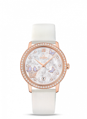 De Ville Prestige Co-Axial 36.8 Red Gold / MOP Butterfly / Diamond
