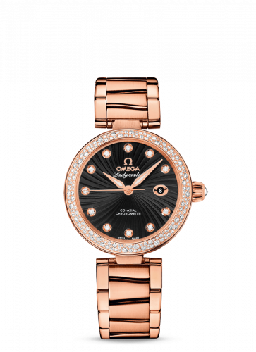 LadyMatic Co-Axial 34 Red Gold / Diamond / Black / Bracelet