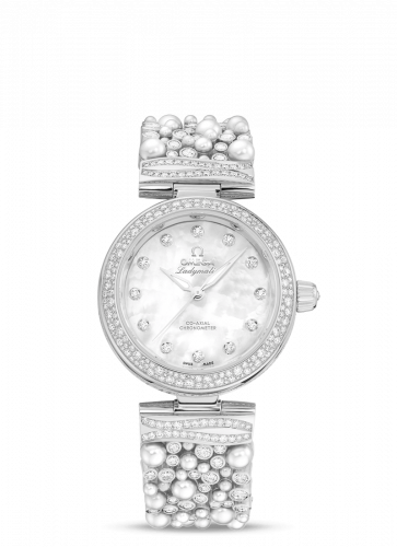 LadyMatic Co-Axial 34 White Gold / Pearls and Diamonds