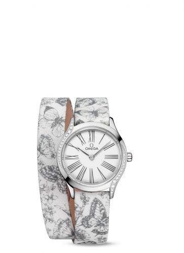 Mini Trésor Quartz 26 Stainless Steel - Diamond / White - Grey / Toile de Jouy - Double Tour