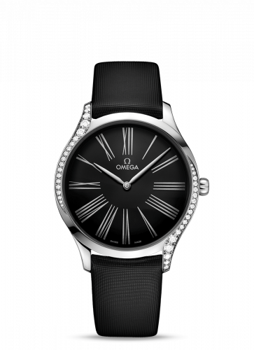 De Ville Trésor 39 Stainless Steel / Black Roman / Fabric