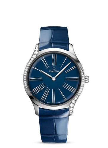 De Ville Trésor 39 Stainless Steel / Blue - Roman / Alligator