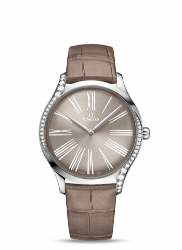 De Ville Trésor 39 Stainless Steel / Grey - Roman / Alligator